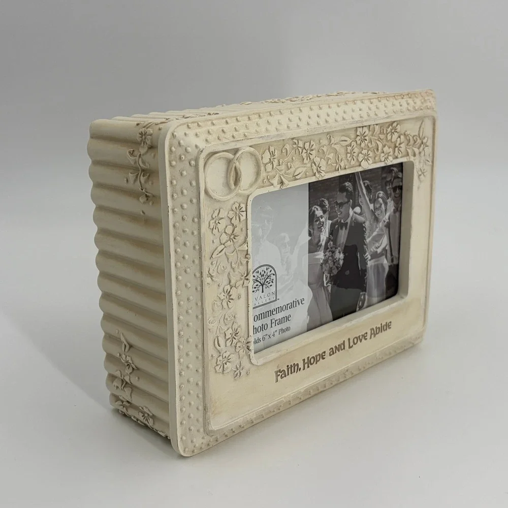 Faith Hope Love Abide‎ 6x4 Photo Frame Keepsake Box Wedding Gift Decor
